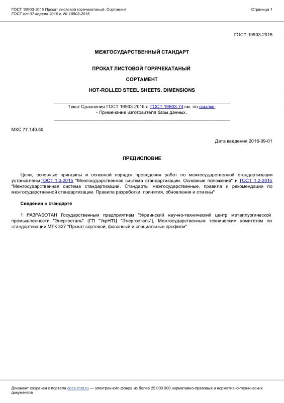 ГОСТ лист г/к